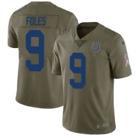 Nike Indianapolis Colts #9 Nick Foles Olive Youth Stitched NFL Limited 2017 Salute to Service Jersey