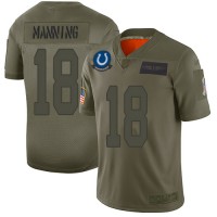 Nike Indianapolis Colts #18 Peyton Manning Camo Youth Stitched NFL Limited 2019 Salute to Service Jersey
