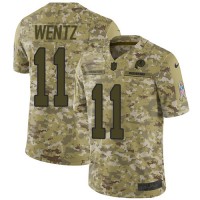 Nike Washington Commanders #11 Carson Wentz Camo Youth Stitched NFL Limited 2018 Salute To Service Jersey