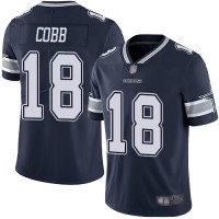 Nike Dallas Cowboys #18 Randall Cobb Navy Blue Team Color Youth Stitched NFL Vapor Untouchable Limited Jersey