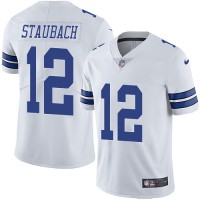 Nike Dallas Cowboys #12 Roger Staubach White Youth Stitched NFL Vapor Untouchable Limited Jersey
