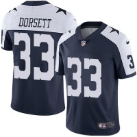 Nike Dallas Cowboys #33 Tony Dorsett Navy Blue Thanksgiving Youth Stitched NFL Vapor Untouchable Limited Throwback Jersey