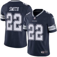Nike Dallas Cowboys #22 Emmitt Smith Navy Blue Team Color Youth Stitched NFL Vapor Untouchable Limited Jersey