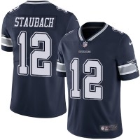 Nike Dallas Cowboys #12 Roger Staubach Navy Blue Team Color Youth Stitched NFL Vapor Untouchable Limited Jersey