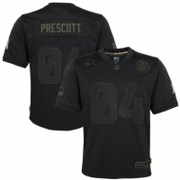 Dallas Dallas Cowboys #4 Dak Prescott Nike Youth 2020 Salute to Service Game Jersey Black