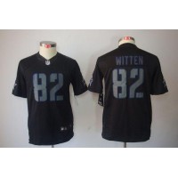 Nike Dallas Cowboys #82 Jason Witten Black Impact Youth Stitched NFL Limited Jersey