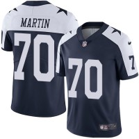 Nike Dallas Cowboys #70 Zack Martin Navy Blue Thanksgiving Youth Stitched NFL Vapor Untouchable Limited Throwback Jersey