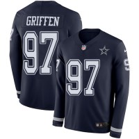 Nike Dallas Cowboys #97 Everson Griffen Navy Blue Team Color Youth Stitched NFL Limited Therma Long Sleeve Jersey