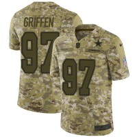 Nike Dallas Cowboys #97 Everson Griffen Camo Youth Stitched NFL Limited 2018 Salute To Service Jersey