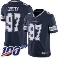 Nike Dallas Cowboys #97 Everson Griffen Navy Blue Team Color Youth Stitched NFL 100th Season Vapor Untouchable Limited Jersey