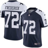 Nike Dallas Cowboys #72 Travis Frederick Navy Blue Thanksgiving Youth Stitched NFL Vapor Untouchable Limited Throwback Jersey