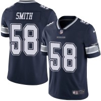 Nike Dallas Cowboys #58 Aldon Smith Navy Blue Team Color Youth Stitched NFL Vapor Untouchable Limited Jersey