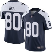 Nike Dallas Cowboys #80 Blake Bell Navy Blue Thanksgiving Youth Stitched NFL 100th Season Vapor Throwback Limited Jersey