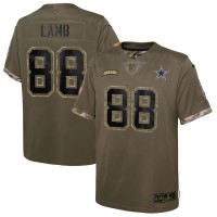 Dallas Dallas Cowboys #88 Ceedee Lamb Nike Youth 2022 Salute To Service Limited Jersey - Olive