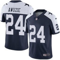 Nike Dallas Cowboys #24 Chidobe Awuzie Navy Blue Thanksgiving Youth Stitched NFL Vapor Untouchable Limited Throwback Jersey