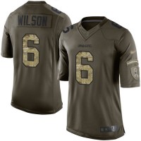 Nike Dallas Cowboys #6 Donovan Wilson Green Youth Stitched NFL Limited 2015 Salute to Service Jersey