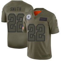 Nike Dallas Cowboys #22 Emmitt Smith Camo Youth Stitched NFL Limited 2019 Salute to Service Jersey
