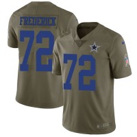 Nike Dallas Cowboys #72 Travis Frederick Olive Youth Stitched NFL Limited 2017 Salute to Service Jersey