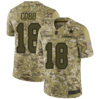 Nike Dallas Cowboys #18 Randall Cobb Camo Youth Stitched NFL Limited 2018 Salute to Service Jersey