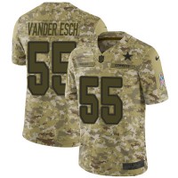 Nike Dallas Cowboys #55 Leighton Vander Esch Camo Youth Stitched NFL Limited 2018 Salute to Service Jersey