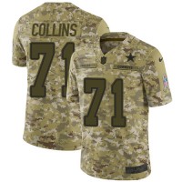 Nike Dallas Cowboys #71 La'el Collins Camo Youth Stitched NFL Limited 2018 Salute to Service Jersey