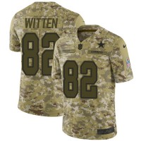 Nike Dallas Cowboys #82 Jason Witten Camo Youth Stitched NFL Limited 2018 Salute to Service Jersey