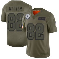 Nike Dallas Cowboys #82 Jason Witten Camo Youth Stitched NFL Limited 2019 Salute to Service Jersey