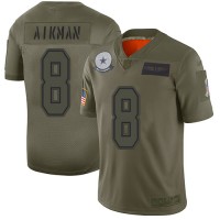 Nike Dallas Cowboys #8 Troy Aikman Camo Youth Stitched NFL Limited 2019 Salute to Service Jersey