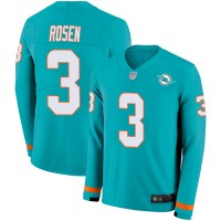 Nike Miami Dolphins #3 Josh Rosen Aqua Green Team Color Youth Stitched NFL Limited Therma Long Sleeve Jersey