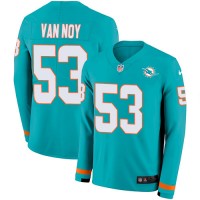 Nike Miami Dolphins #53 Kyle Van Noy Aqua Green Team Color Youth Stitched NFL Limited Therma Long Sleeve Jersey