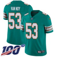 Nike Miami Dolphins #53 Kyle Van Noy Aqua Green Alternate Youth Stitched NFL 100th Season Vapor Untouchable Limited Jersey