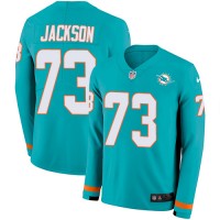 Nike Miami Dolphins #73 Austin Jackson Aqua Green Team Color Youth Stitched NFL Limited Therma Long Sleeve Jersey