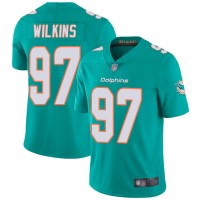 Nike Miami Dolphins #97 Christian Wilkins Aqua Green Team Color Youth Stitched NFL Vapor Untouchable Limited Jersey