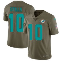 Nike Miami Dolphins #10 Kenny Stills Olive Youth Stitched NFL Limited 2017 Salute to Service Jersey