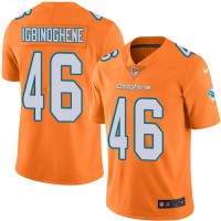 Nike Miami Dolphins #46 Noah Igbinoghene Orange Green Youth Stitched NFL Limited Rush Jersey