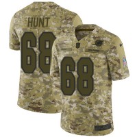 Nike Miami Dolphins #68 Robert Hunt Camo Youth Stitched NFL Limited 2018 Salute To Service Jersey
