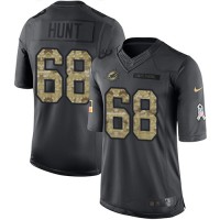 Nike Miami Dolphins #68 Robert Hunt Black Youth Stitched NFL Limited 2016 Salute to Service Jersey