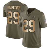 Nike Miami Dolphins #29 Minkah Fitzpatrick Olive/Gold Youth Stitched NFL Limited 2017 Salute to Service Jersey