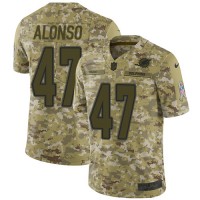 Nike Miami Dolphins #47 Kiko Alonso Camo Youth Stitched NFL Limited 2018 Salute to Service Jersey