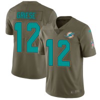 Nike Miami Dolphins #12 Bob Griese Olive Youth Stitched NFL Limited 2017 Salute to Service Jersey