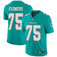 Nike Miami Dolphins #75 Ereck Flowers Aqua Green Team Color Youth Stitched NFL Vapor Untouchable Limited Jersey