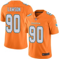 Nike Miami Dolphins #90 Shaq Lawson Orange Green Youth Stitched NFL Limited Rush Jersey