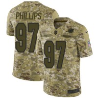 Nike Miami Dolphins #97 Jordan Phillips Camo Youth Stitched NFL Limited 2018 Salute to Service Jersey