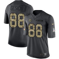 Nike Miami Dolphins #88 Mike Gesicki Black Youth Stitched NFL Limited 2016 Salute to Service Jersey
