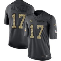 Nike Miami Dolphins #17 Jaylen Waddle Black Youth Stitched NFL Limited 2016 Salute to Service Jersey