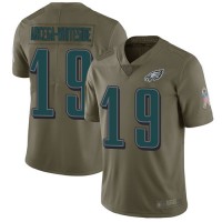 Nike Philadelphia Eagles #19 JJ Arcega-Whiteside Olive Youth Stitched NFL Limited 2017 Salute to Service Jersey