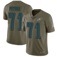 Nike Philadelphia Eagles #71 Jason Peters Olive Youth Stitched NFL Limited 2017 Salute to Service Jersey