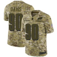 Nike Philadelphia Eagles #90 Jordan Davis Camo Youth Stitched NFL Limited 2018 Salute To Service Jersey