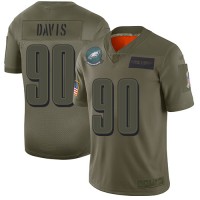 Nike Philadelphia Eagles #90 Jordan Davis Camo Youth Stitched NFL Limited 2019 Salute To Service Jersey