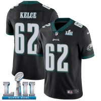 Nike Philadelphia Eagles #62 Jason Kelce Black Alternate Super Bowl LII Youth Stitched NFL Vapor Untouchable Limited Jersey